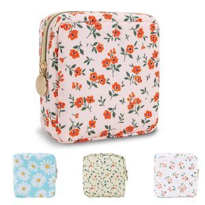 Waterproof Mini Floral Makeup Bag Pouch For Purse,nylon Flower Cosmetic Travel😺